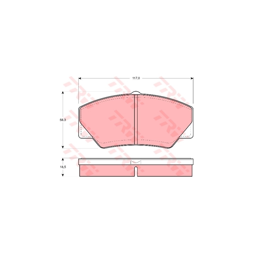 TRW Bremsbelagsatz, Scheibenbremse GDB349