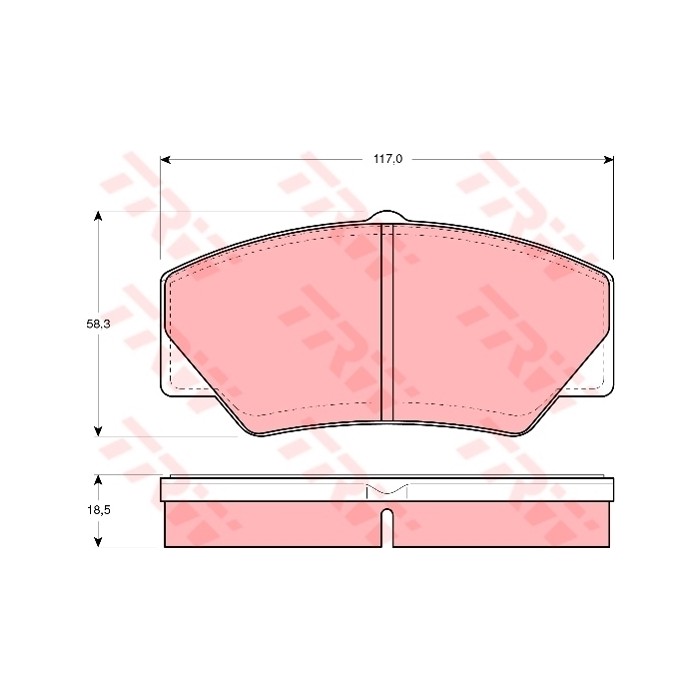 TRW Bremsbelagsatz, Scheibenbremse GDB349