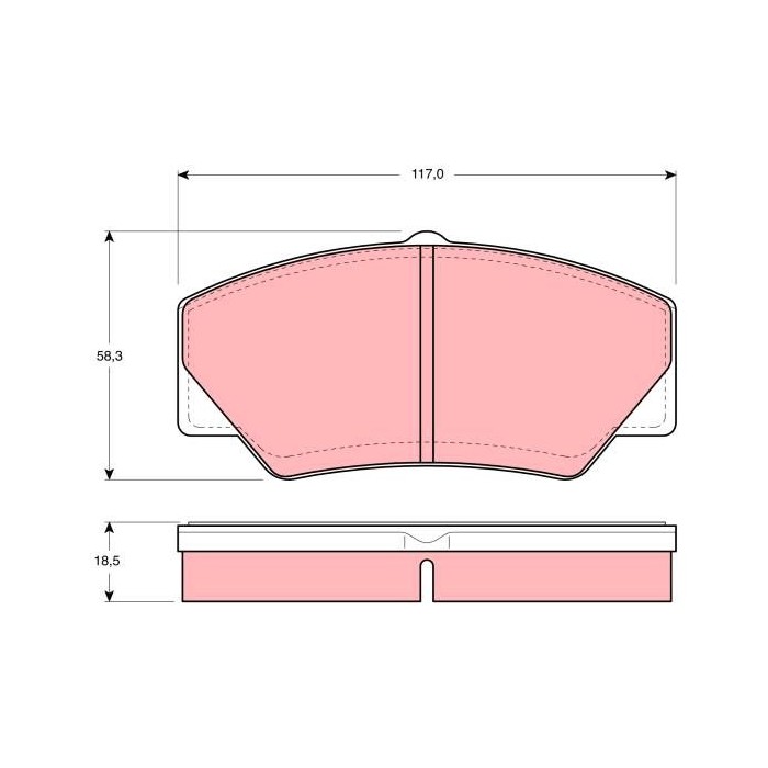 TRW Bremsbelagsatz, Scheibenbremse GDB349