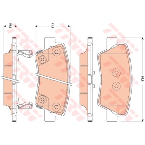 TRW COTEC Bremsbelagsatz, Scheibenbremse GDB3494