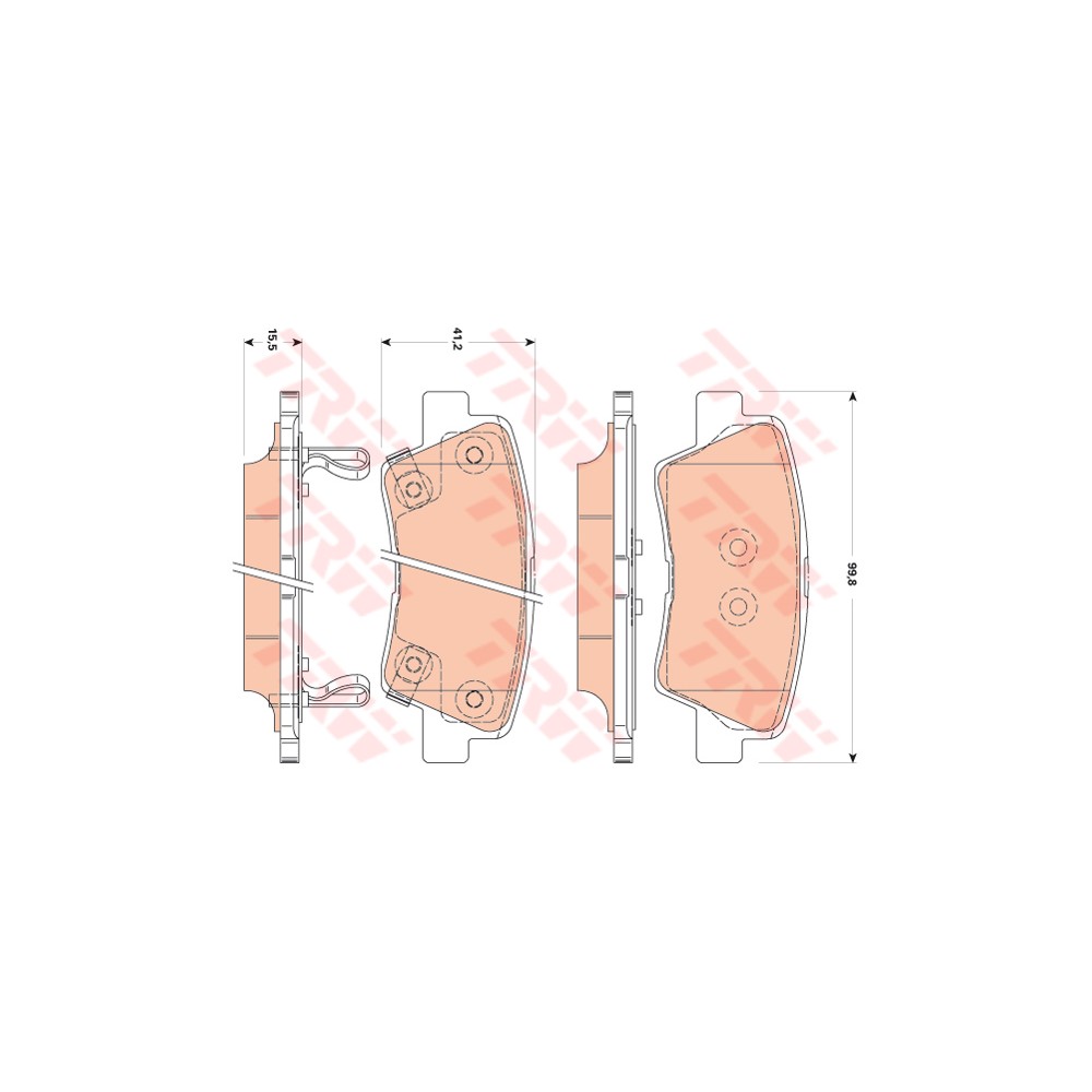 TRW COTEC Bremsbelagsatz, Scheibenbremse GDB3494