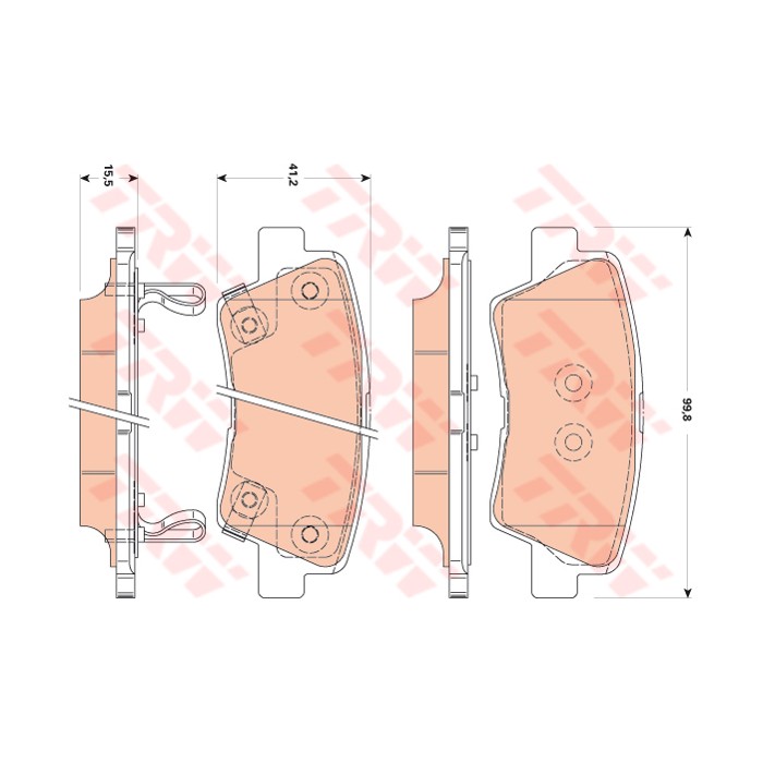 TRW COTEC Bremsbelagsatz, Scheibenbremse GDB3494