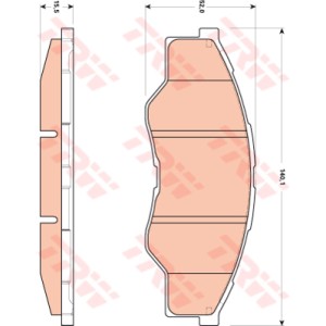 TRW Bremsbelagsatz, Scheibenbremse GDB3500