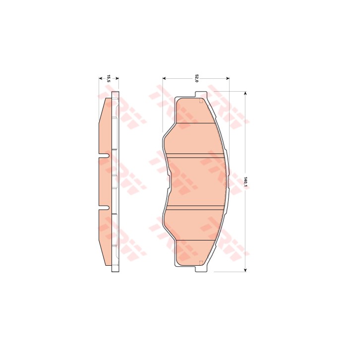 TRW Bremsbelagsatz, Scheibenbremse GDB3500