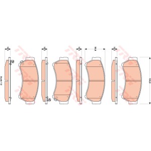 TRW COTEC Bremsbelagsatz, Scheibenbremse GDB3501