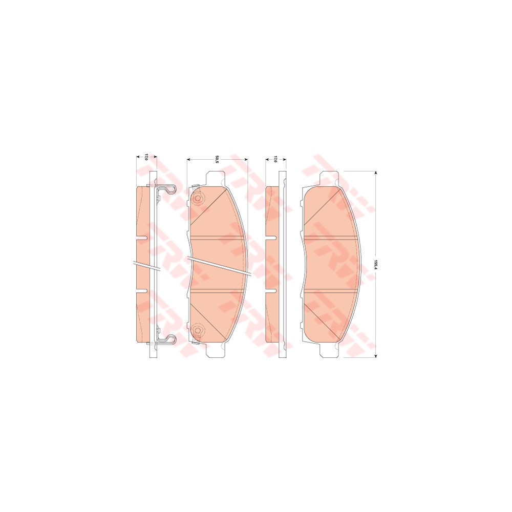 TRW COTEC Bremsbelagsatz, Scheibenbremse GDB3502