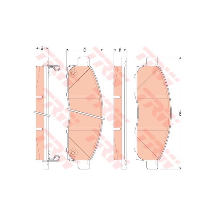 TRW COTEC Bremsbelagsatz, Scheibenbremse GDB3502