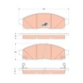 TRW COTEC Bremsbelagsatz, Scheibenbremse GDB3502