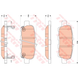 TRW COTEC Bremsbelagsatz, Scheibenbremse GDB3508