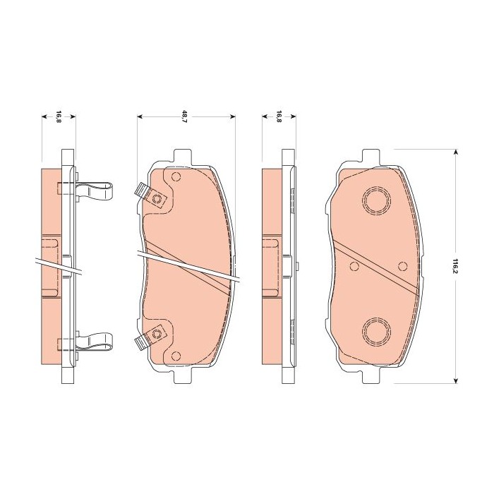 TRW COTEC Bremsbelagsatz, Scheibenbremse GDB3510