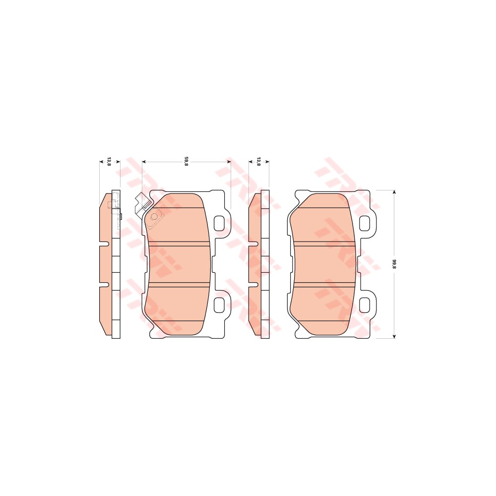 TRW COTEC Bremsbelagsatz, Scheibenbremse GDB3515