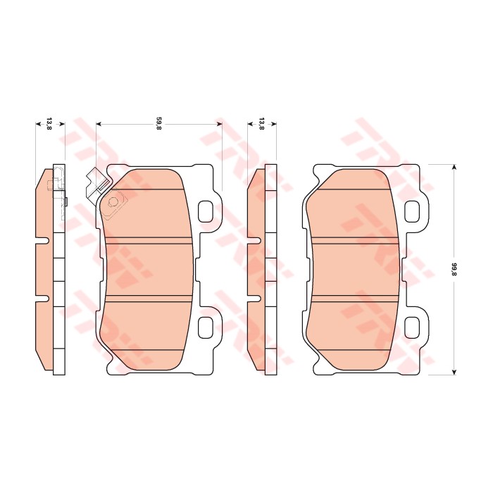 TRW COTEC Bremsbelagsatz, Scheibenbremse GDB3515