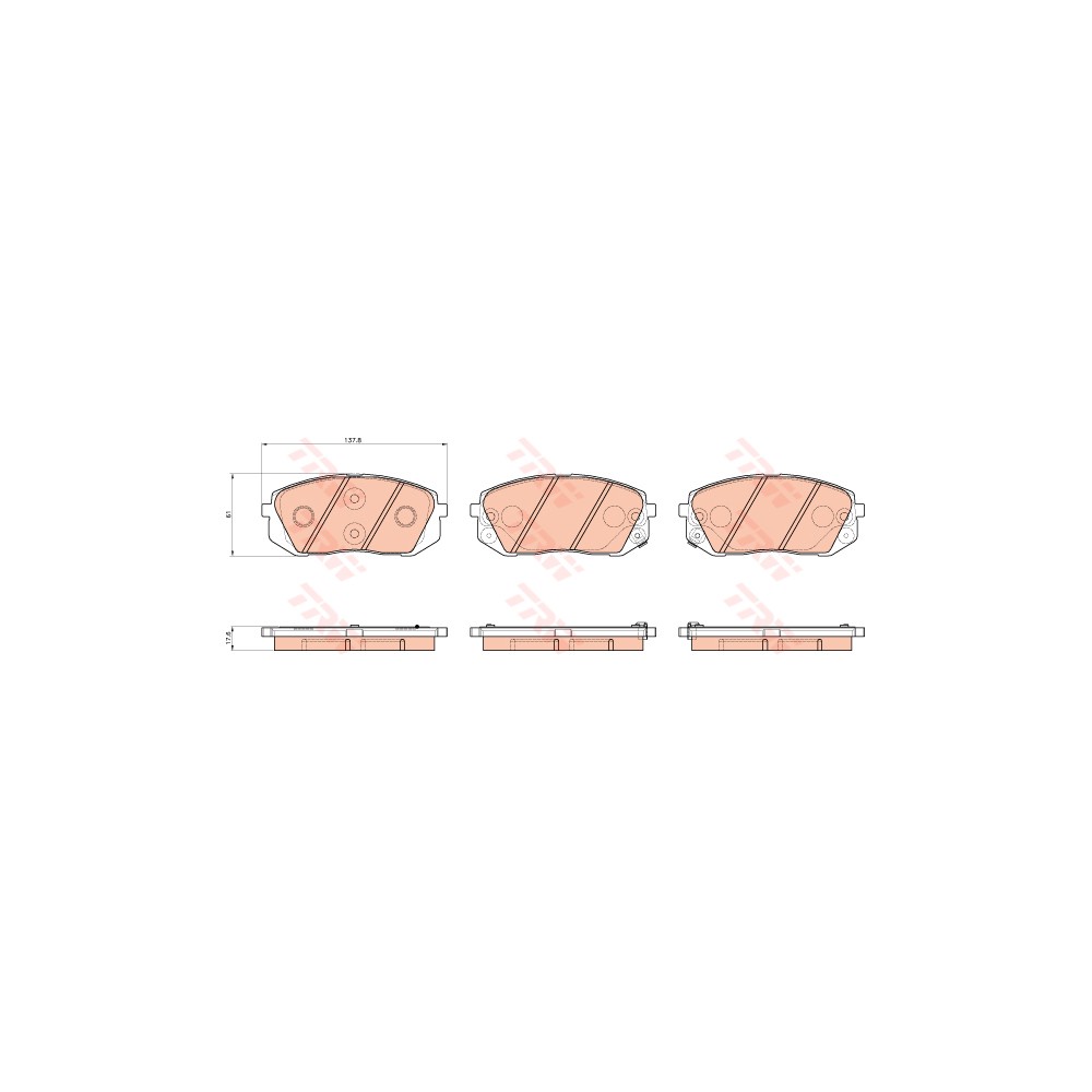 TRW COTEC Bremsbelagsatz, Scheibenbremse GDB3530