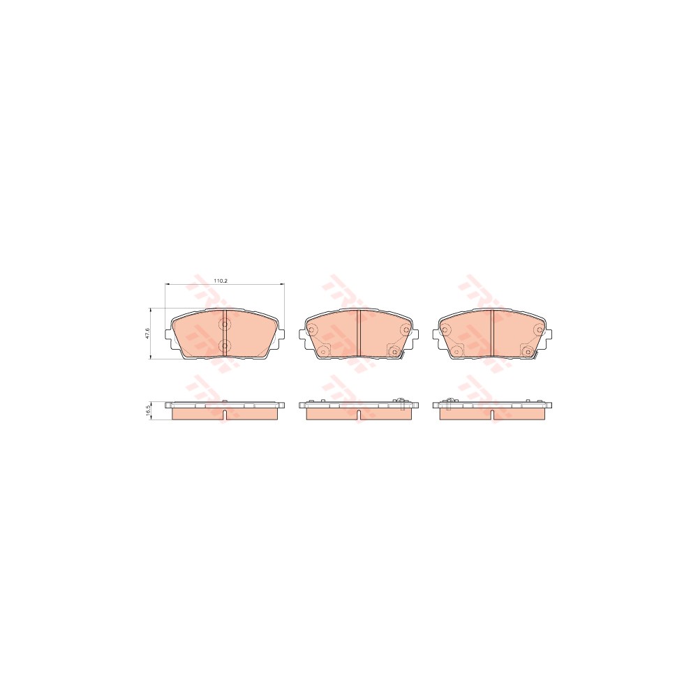 TRW COTEC Bremsbelagsatz, Scheibenbremse GDB3535