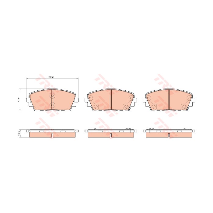 TRW COTEC Bremsbelagsatz, Scheibenbremse GDB3535