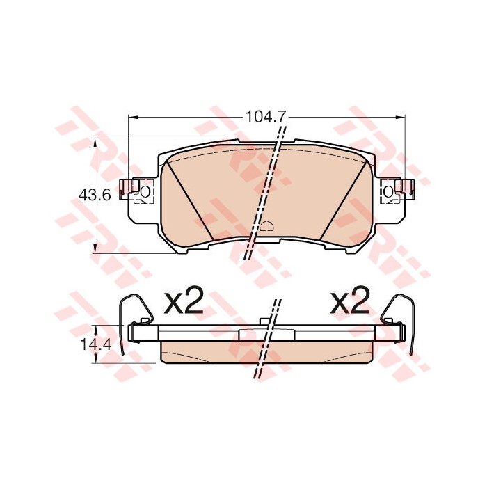 TRW COTEC Bremsbelagsatz, Scheibenbremse GDB3539