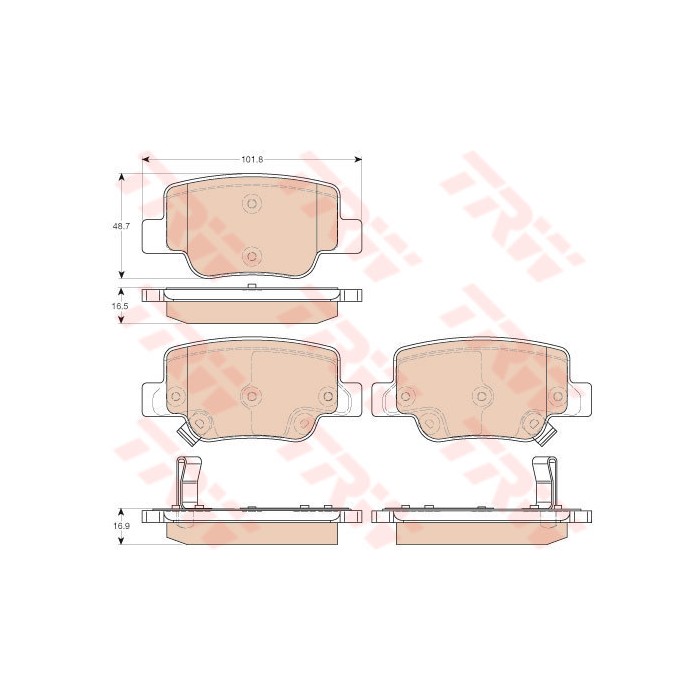 TRW COTEC Bremsbelagsatz, Scheibenbremse GDB3547