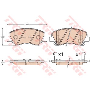 TRW COTEC Bremsbelagsatz, Scheibenbremse GDB3548