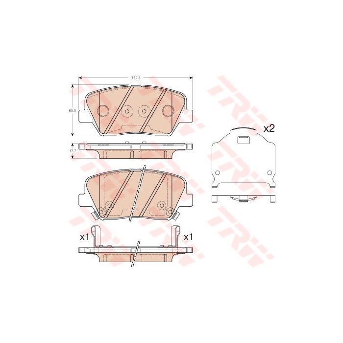 TRW COTEC Bremsbelagsatz, Scheibenbremse GDB3549
