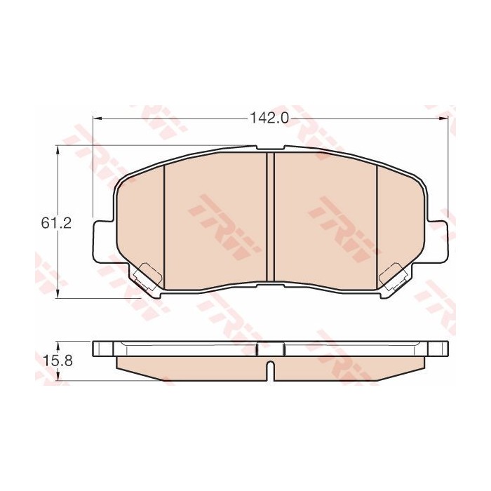 TRW Bremsbelagsatz, Scheibenbremse GDB3562