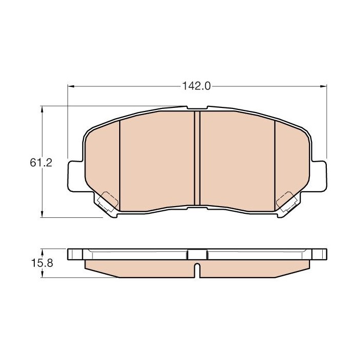 TRW Bremsbelagsatz, Scheibenbremse GDB3562