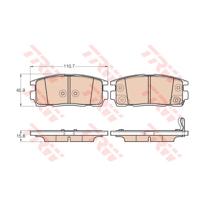 TRW Bremsbelagsatz, Scheibenbremse GDB3566