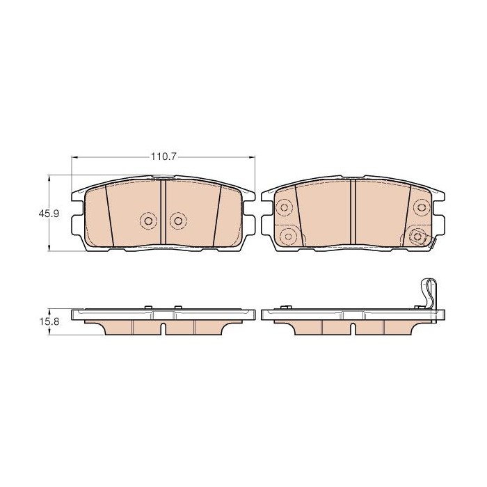 TRW Bremsbelagsatz, Scheibenbremse GDB3566