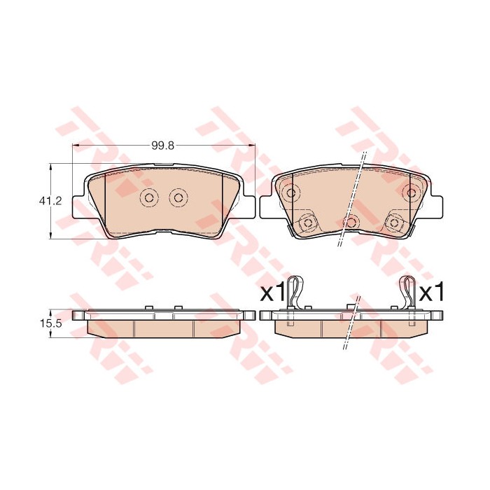 TRW Bremsbelagsatz, Scheibenbremse GDB3569