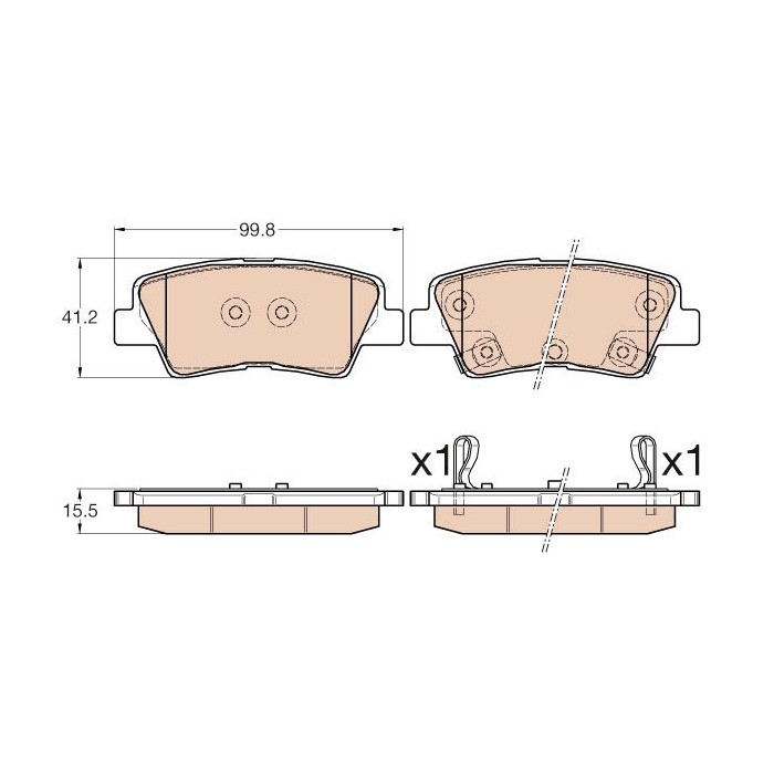 TRW Bremsbelagsatz, Scheibenbremse GDB3569