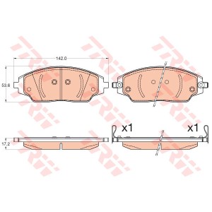 TRW COTEC Bremsbelagsatz, Scheibenbremse GDB3579
