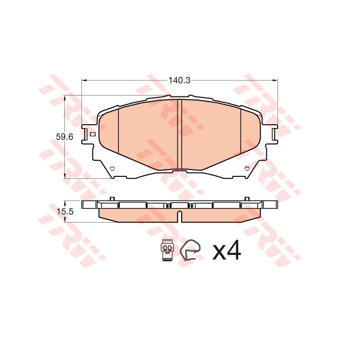 TRW COTEC Bremsbelagsatz, Scheibenbremse GDB3580