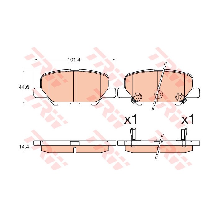 TRW COTEC Bremsbelagsatz, Scheibenbremse GDB3583
