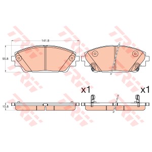 TRW COTEC Bremsbelagsatz, Scheibenbremse GDB3592