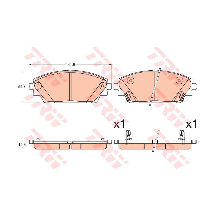 TRW COTEC Bremsbelagsatz, Scheibenbremse GDB3592