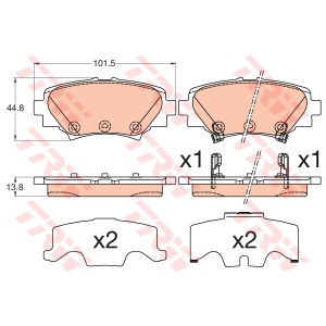 TRW Bremsbelagsatz, Scheibenbremse GDB3593