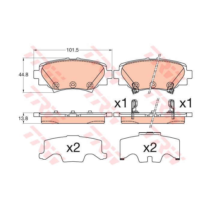 TRW Bremsbelagsatz, Scheibenbremse GDB3593