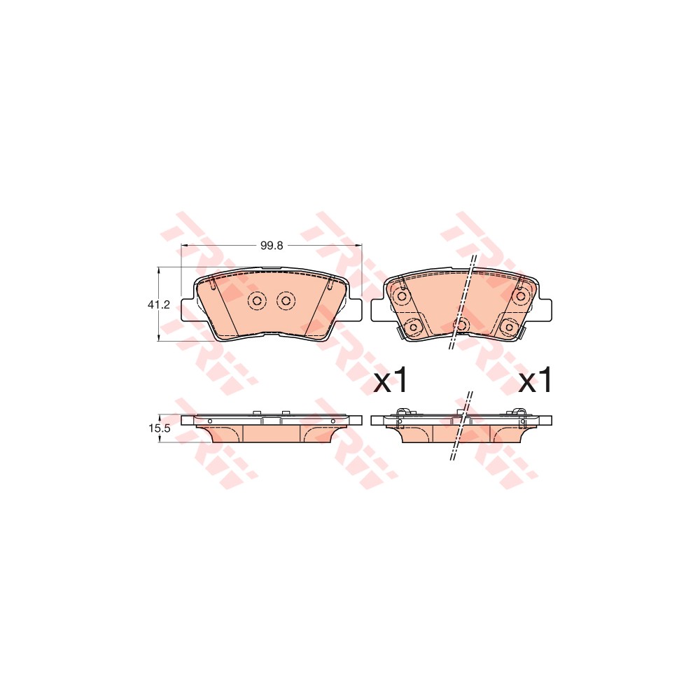 TRW Bremsbelagsatz, Scheibenbremse GDB3594