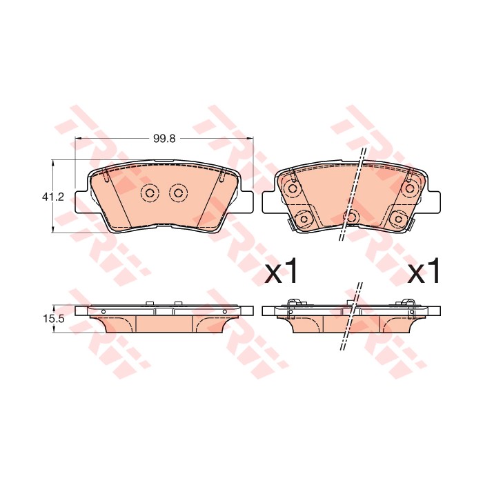 TRW Bremsbelagsatz, Scheibenbremse GDB3594
