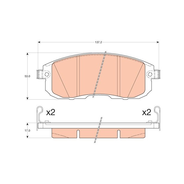 TRW Bremsbelagsatz, Scheibenbremse GDB3616