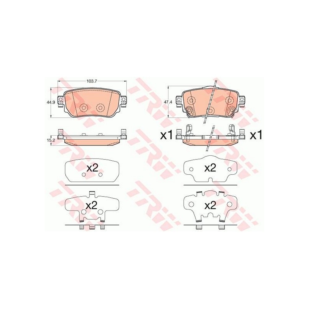 TRW Bremsbelagsatz, Scheibenbremse GDB3617