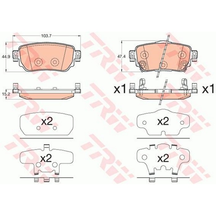 TRW Bremsbelagsatz, Scheibenbremse GDB3617