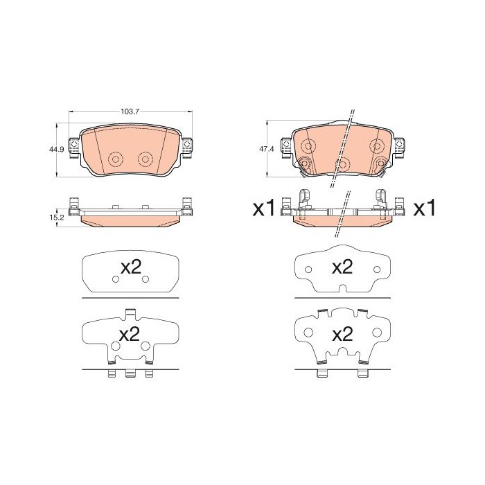 TRW Bremsbelagsatz, Scheibenbremse GDB3617