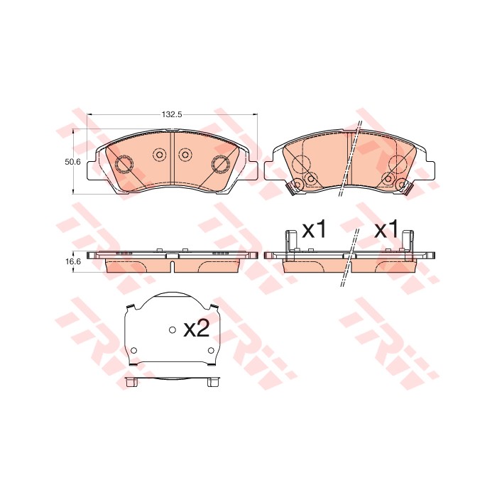 TRW Bremsbelagsatz, Scheibenbremse GDB3618