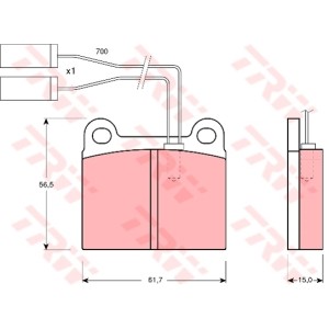 TRW Bremsbelagsatz, Scheibenbremse GDB362