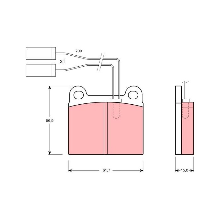 TRW Bremsbelagsatz, Scheibenbremse GDB362