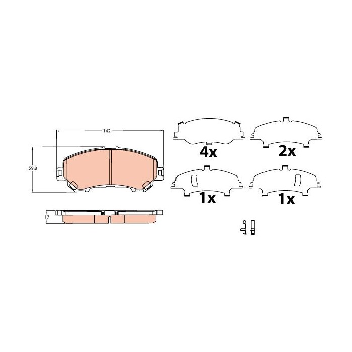 TRW Bremsbelagsatz, Scheibenbremse GDB3622