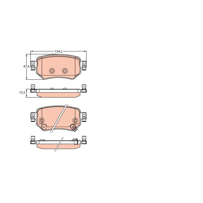 TRW Bremsbelagsatz, Scheibenbremse GDB3632
