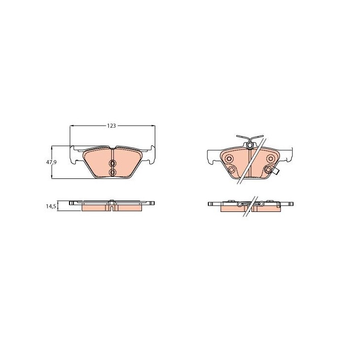 TRW Bremsbelagsatz, Scheibenbremse GDB3639