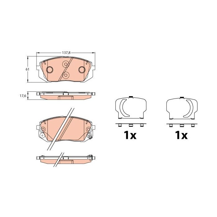 TRW Bremsbelagsatz, Scheibenbremse GDB3642