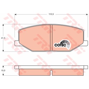 TRW COTEC Bremsbelagsatz, Scheibenbremse GDB383
